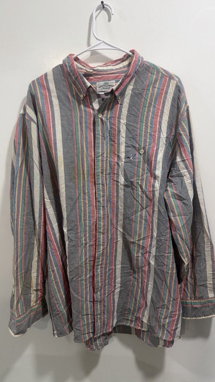 90's Raintree Southern Collection by Hampton Long Sleeve Button Up Shirt Men XXL
